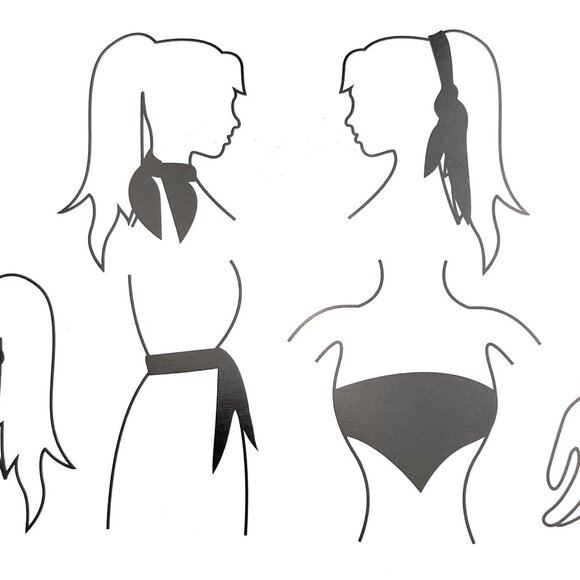 Silk Satin Feel Large Square Fashion Scarf – Versatile Head & Neck Accessory 27. - Picture 8 of 8